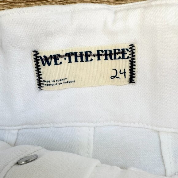 NWT Free People Jayde High Rise Denim Jean Shorts We The Free Pure White 24 - Picture 4 of 10